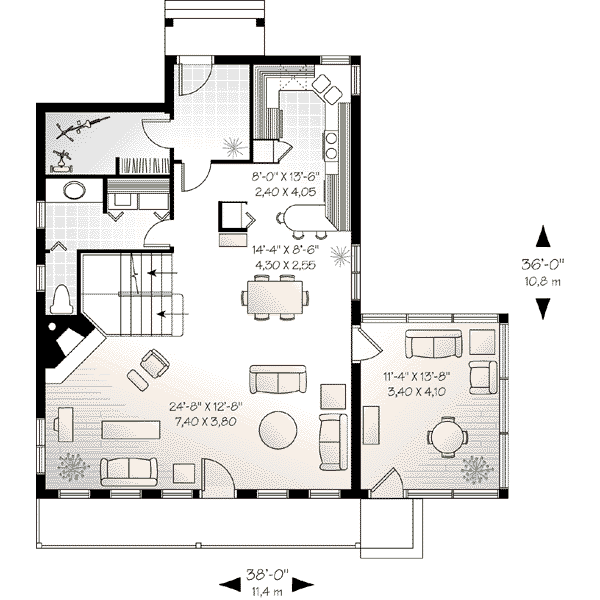 Dream House Plan - Farmhouse Floor Plan - Main Floor Plan #23-525