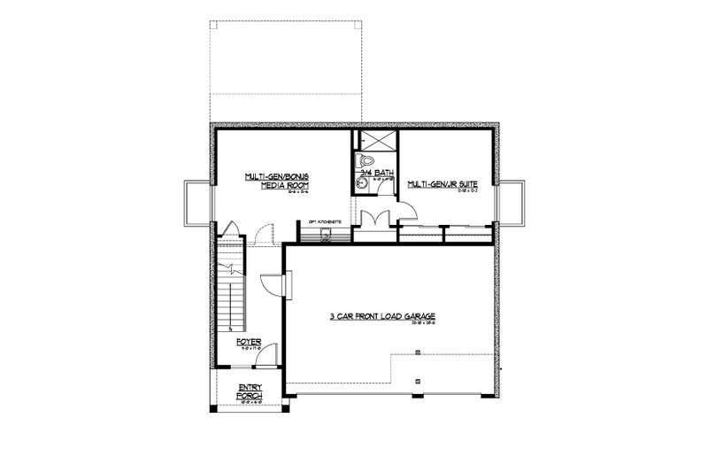 House Plan Design - Floor Plan - Lower Floor for Traditional House Plan #569-99 - 5 bed, 4 bath