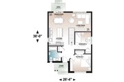 Modern Style House Plan - 2 Beds 1 Baths 864 Sq/Ft Plan #23-695 