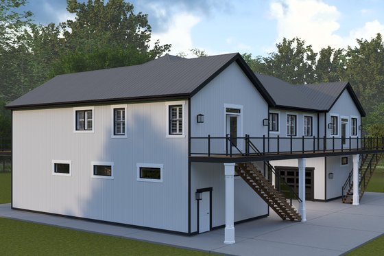 Exterior - Rear Elevation for Barndominium House Plan #1060-424 - 3 bed, 2.5 bath