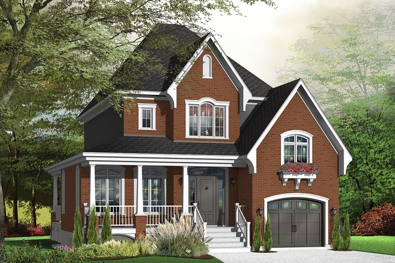 Dream House Plan - Exterior - Front Elevation 3 for Farmhouse House Plan #23-807 - 3 bed, 1.5 bath