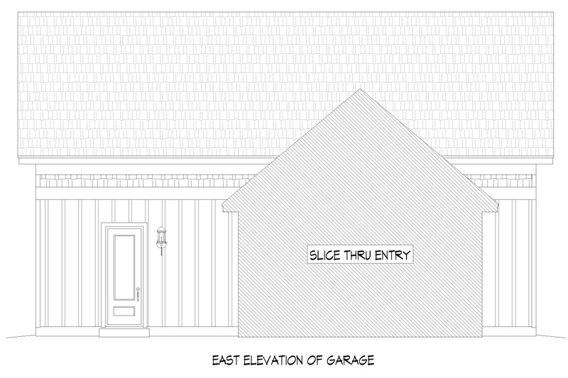 Architectural House Design - Exterior - Other Elevation 4 for Farmhouse House Plan #932-1159 - 3 bed, 4 bath