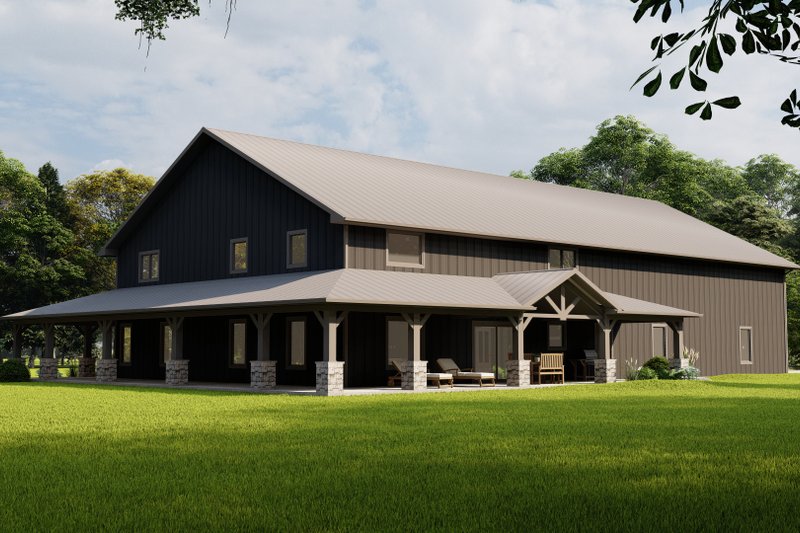 Dream House Plan - Exterior - Other Elevation for Barndominium House Plan #1064-195 - 3 bed, 3 bath