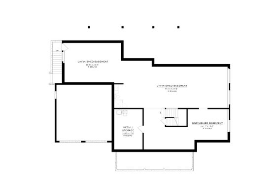 Floor Plan - Lower Floor for Farmhouse House Plan #1086-9 - 4 bed, 2.5 bath