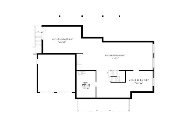 Dream House Plan - Farmhouse Floor Plan - Lower Floor Plan #1086-9