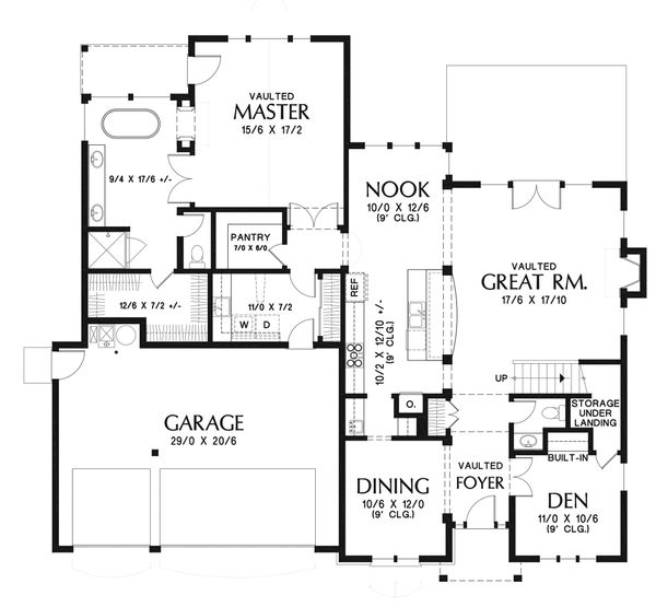 Architectural House Design - European Floor Plan - Main Floor Plan #48-931