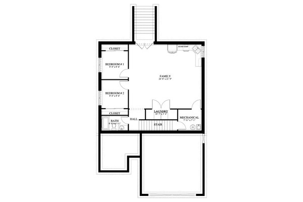 Home Plan - Ranch Floor Plan - Lower Floor Plan #1060-462
