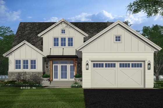 Exterior - Front Elevation 3 for Traditional House Plan #51-1460 - 4 bed, 3.5 bath