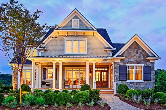 Exterior - Front Elevation for Craftsman House Plan #927-5 - 4 bed, 5.5 bath