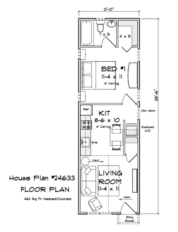 House Blueprint - Cottage Floor Plan - Main Floor Plan #513-2426