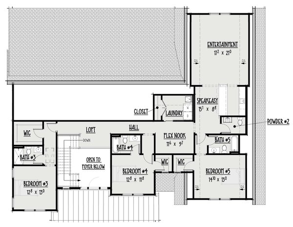 Farmhouse Floor Plan - Upper Floor Plan #1088-8