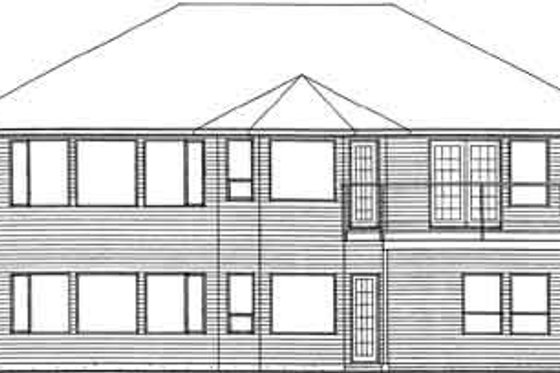Exterior - Rear Elevation for Traditional House Plan #126-137 - 3 bed, 2 bath