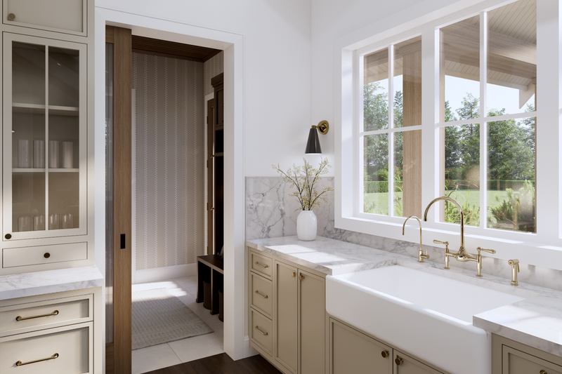 Architectural House Design - Interior - Kitchen 2 for European House Plan #1114-124 - 3 bed, 2.5 bath