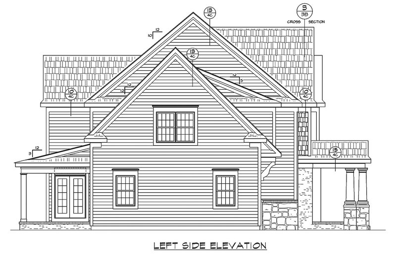 Home Plan - Left Side Elevation