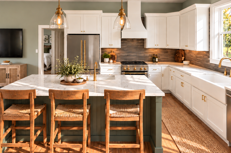 House Design - Interior - Kitchen for Farmhouse House Plan #44-321 - 3 bed, 2 bath
