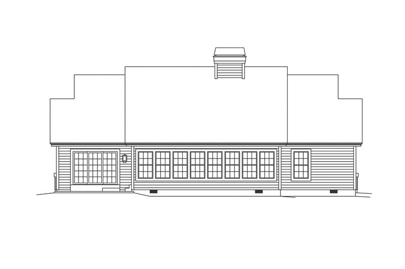 Home Plan - Exterior - Rear Elevation for Country House Plan #57-696 - 3 bed, 2 bath