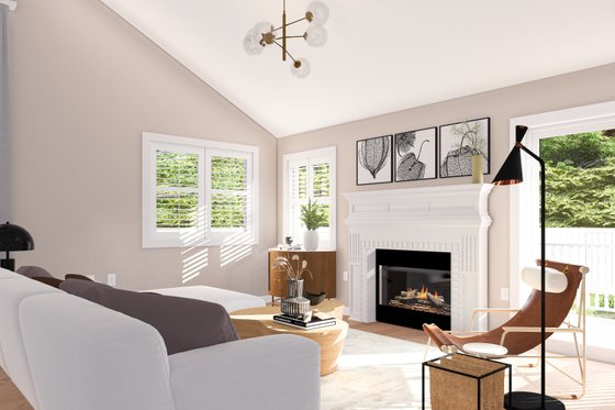 Interior - Family Room for Traditional House Plan #1060-20 - 5 bed, 5 bath