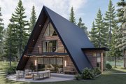Cabin Style House Plan - 2 Beds 2 Baths 2007 Sq/Ft Plan #455-297 
