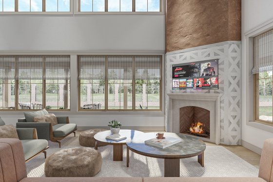 Interior - Family Room 1 for Barndominium House Plan #455-244 - 3 bed, 2 bath