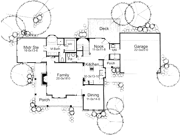 Home Plan - Farmhouse Floor Plan - Main Floor Plan #120-122