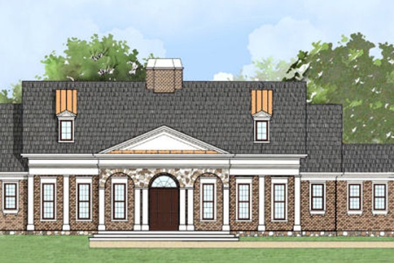 House Blueprint - Classical Exterior - Front Elevation Plan #119-344