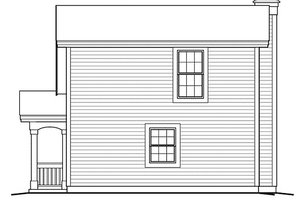 Exterior - Rear Elevation for Cottage House Plan #57-392 - 1 bed, 1.5 bath