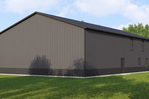 Exterior - Rear Elevation for Barndominium House Plan #1064-163 - 5 bed, 3.5 bath