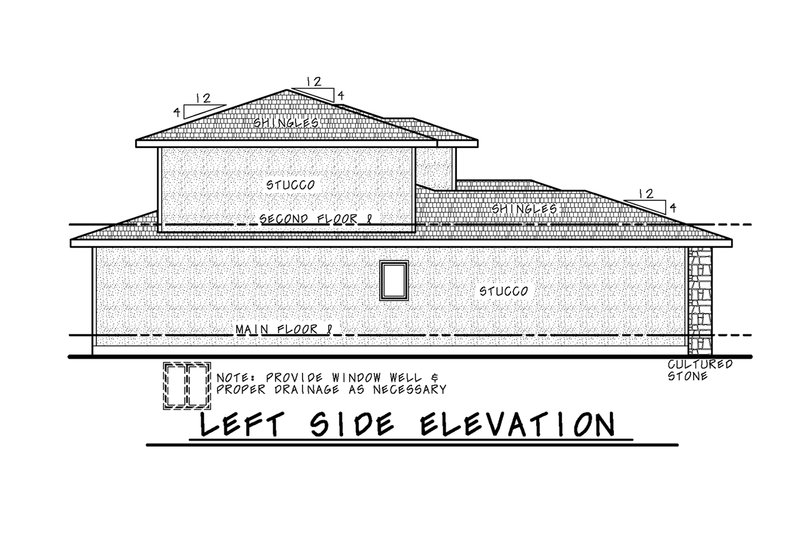 Architectural House Design - Exterior - Other Elevation for Contemporary House Plan #20-2429 - 4 bed, 3.5 bath