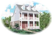 Southern Style House Plan - 3 Beds 2.5 Baths 2102 Sq/Ft Plan #81-461 Exterior 