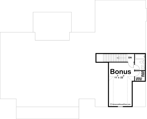 House Blueprint - Farmhouse Floor Plan - Upper Floor Plan #455-312