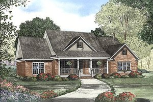Country Exterior - Front Elevation Plan #17-614