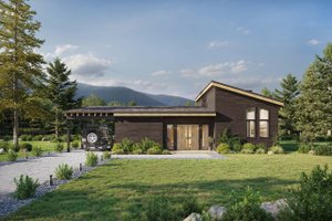 Home Plan - Cabin Exterior - Front Elevation Plan #924-27