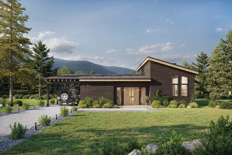 Home Plan - Cabin Exterior - Front Elevation Plan #924-27