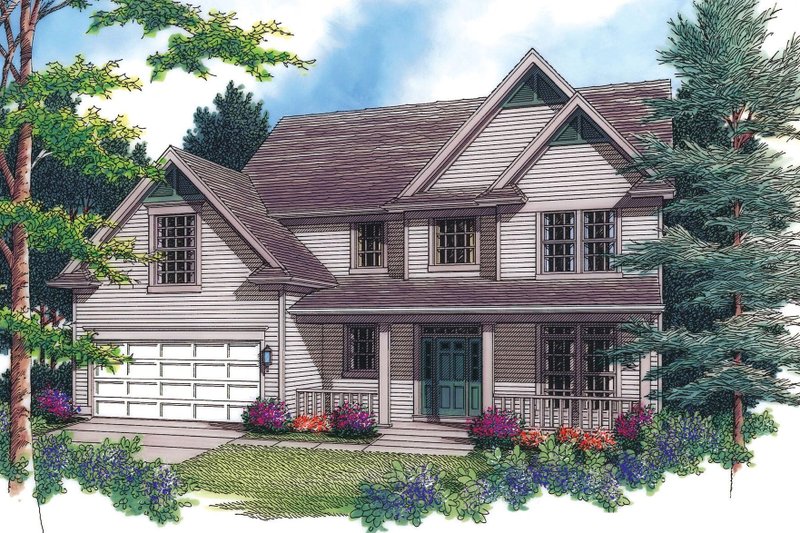 Home Plan - Traditional Exterior - Front Elevation Plan #48-330