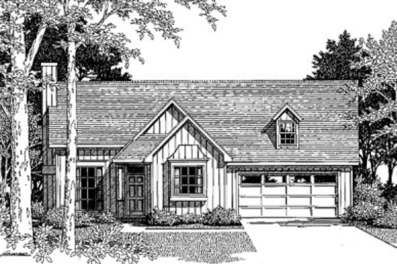 Home Plan - Country Exterior - Front Elevation Plan #41-106