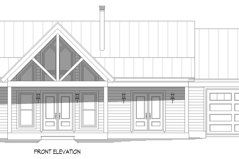 Home Plan - Exterior - Front Elevation 3 for Country House Plan #932-1439 - 2 bed, 2 bath