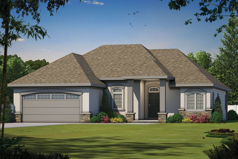 Home Plan - Mediterranean Exterior - Front Elevation Plan #20-1379