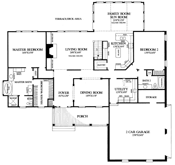 Home Plan - Traditional Floor Plan - Main Floor Plan #137-213