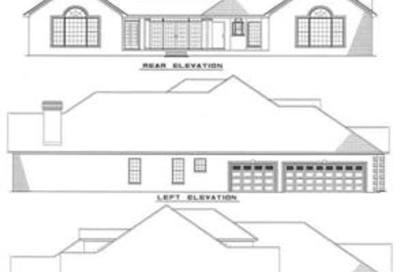 Architectural House Design - Exterior - Rear Elevation for Southern House Plan #17-230 - 4 bed, 3.5 bath