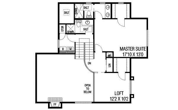House Plan Design - Floor Plan - Upper Floor Plan #60-126