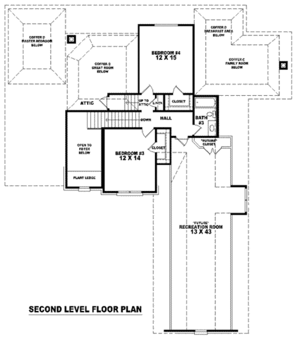 European Floor Plan - Upper Floor Plan #81-1167