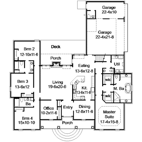 European Floor Plan - Main Floor Plan #15-294