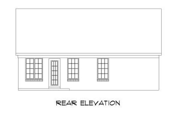 Exterior - Rear Elevation for Traditional House Plan #424-51 - 3 bed, 2 bath
