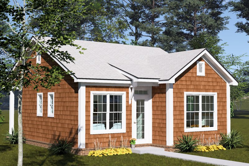 House Blueprint - Exterior - Other Elevation 4 for Cottage House Plan #513-2450 - 2 bed, 1 bath