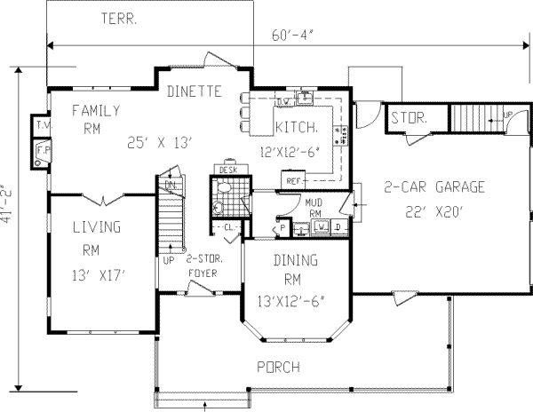 Dream House Plan - Colonial Floor Plan - Main Floor Plan #3-187