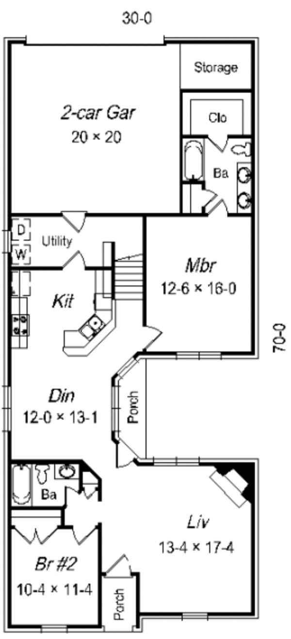 Traditional Floor Plan - Main Floor Plan #329-221