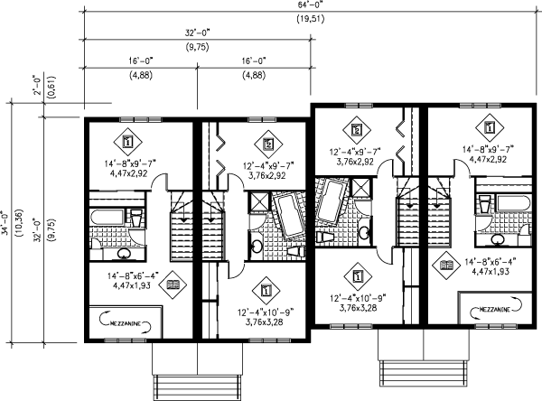 Traditional Floor Plan - Upper Floor Plan #25-331