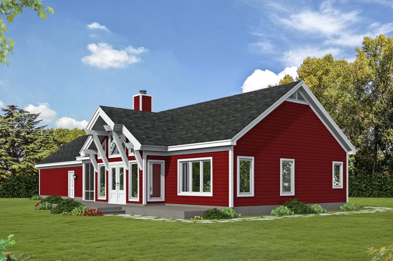 Architectural House Design - Exterior - Other Elevation for Ranch House Plan #932-671 - 2 bed, 2 bath