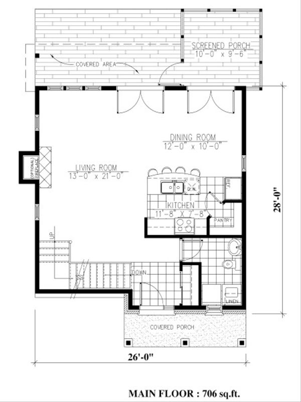 Farmhouse Floor Plan - Main Floor Plan #138-345