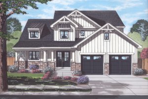 Country Exterior - Front Elevation Plan #46-891